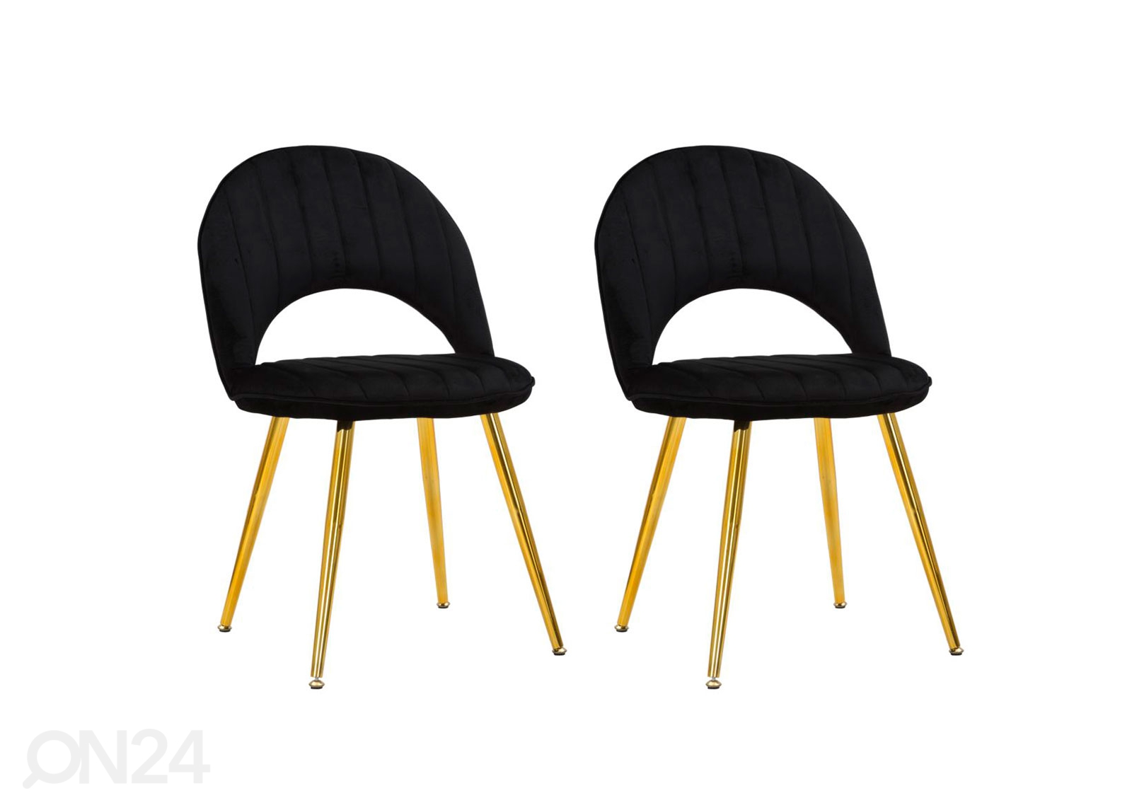 Обеденные стулья Glam (2 шт), чёрный/золотистый увеличить