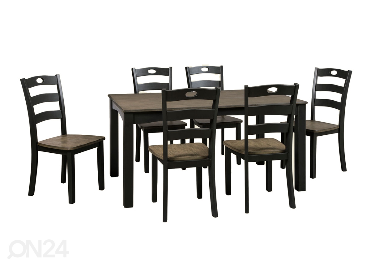 Обеденный стол 152x91 cm + 6 стула увеличить