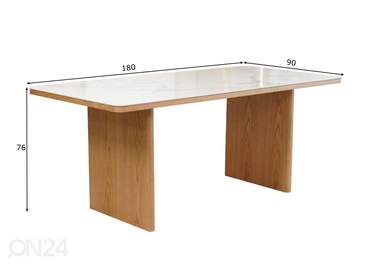 Обеденный стол 180x90 cm увеличить размеры