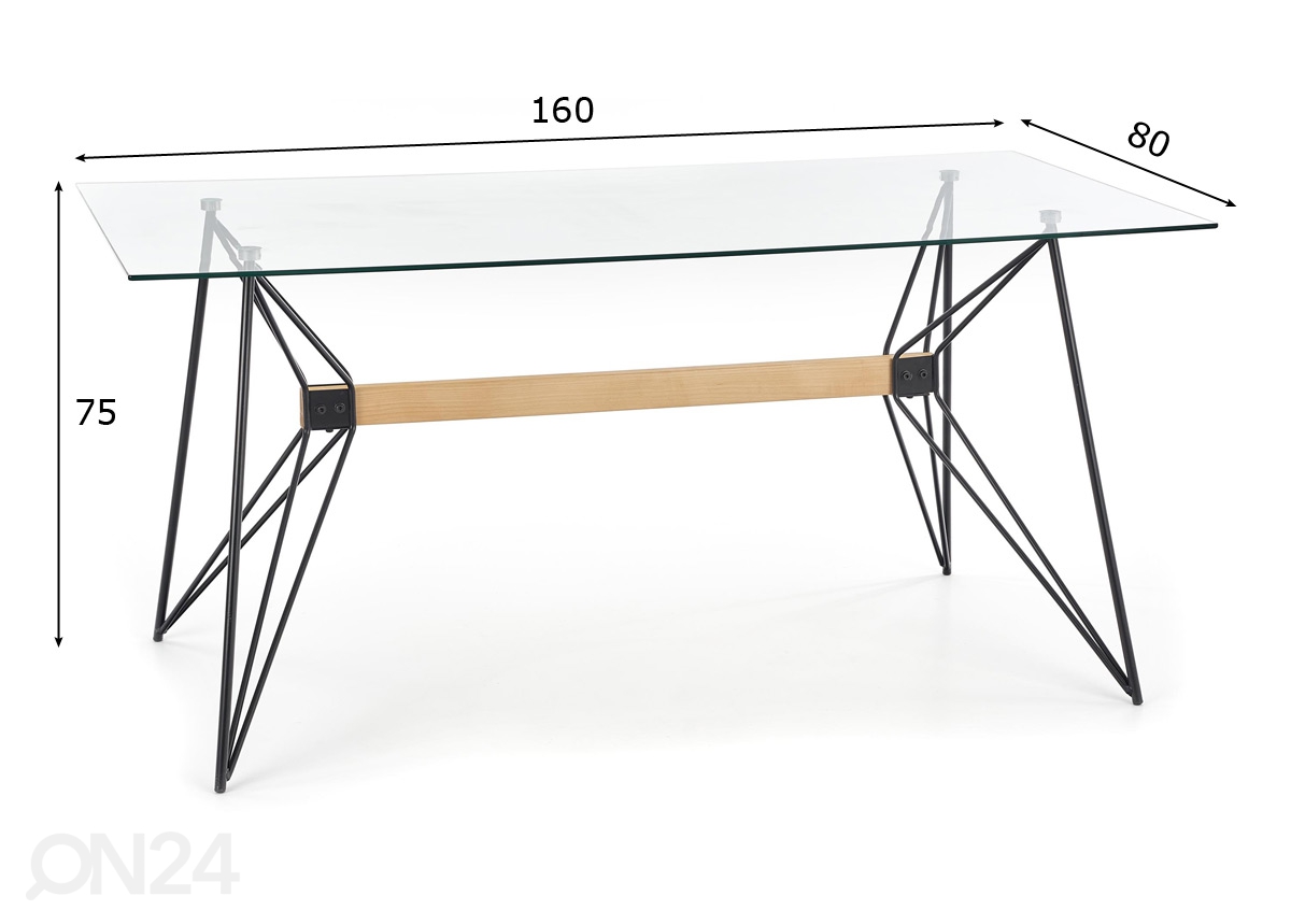 Обеденный стол Allegro 160x80 cm увеличить размеры