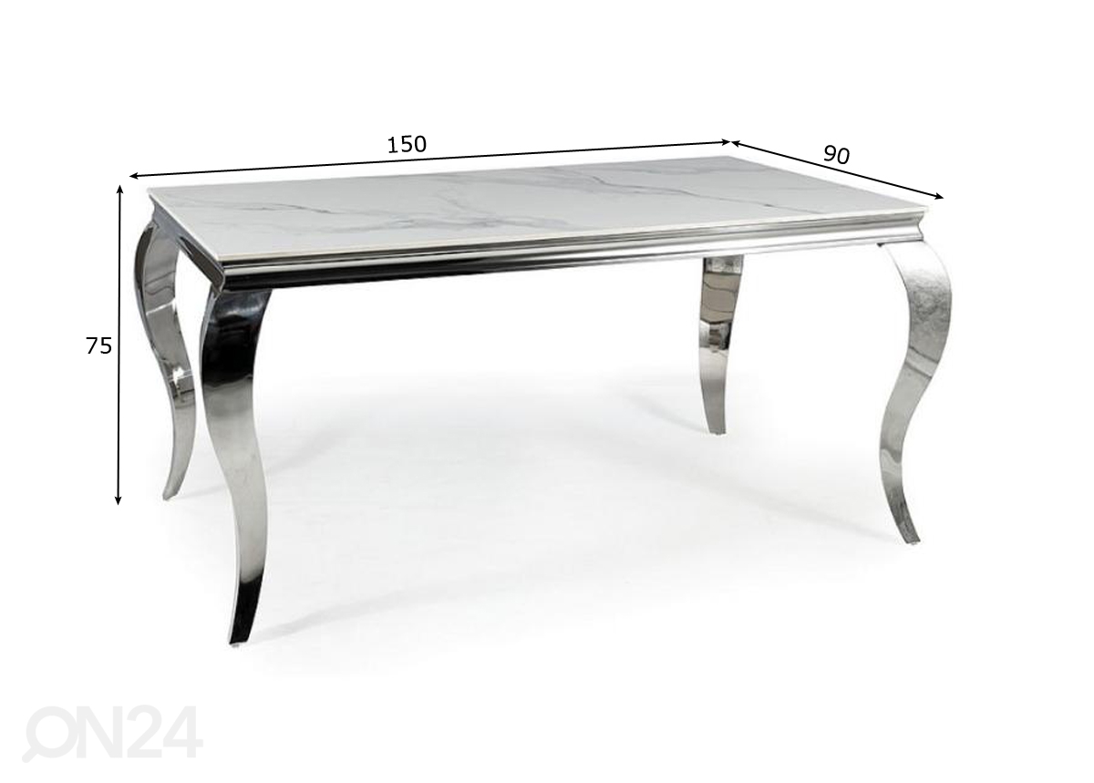 Обеденный стол Baron 150x90 cm увеличить размеры