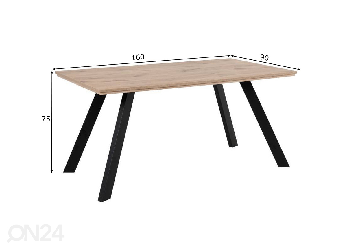 Обеденный стол Konstanz 160x90 cm увеличить размеры