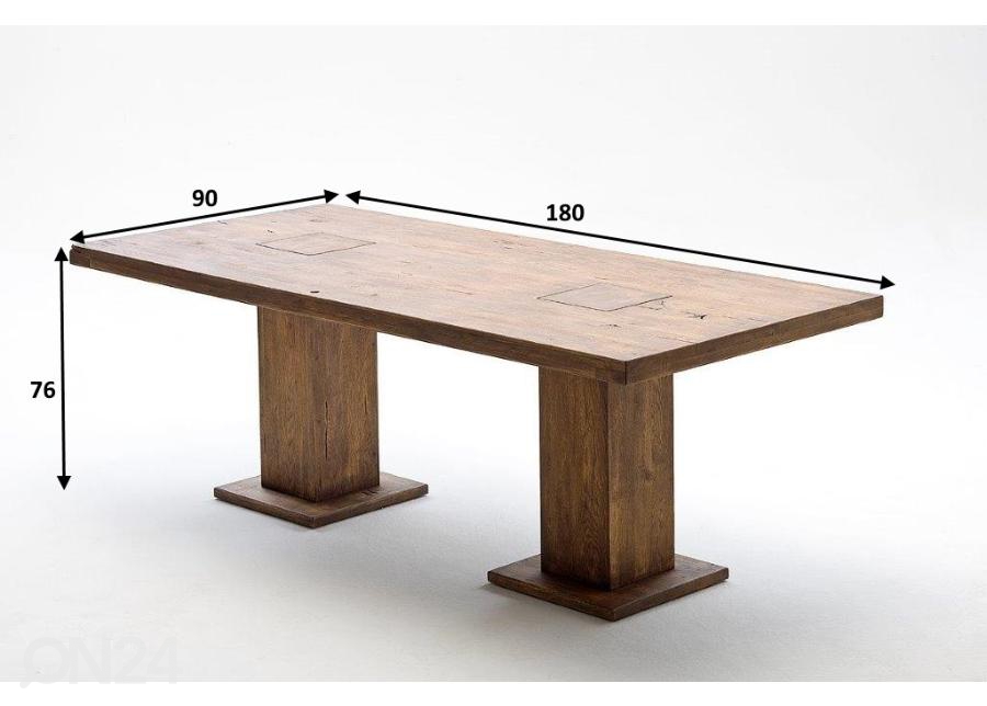 Обеденный стол Manchester 180x90 cm увеличить размеры