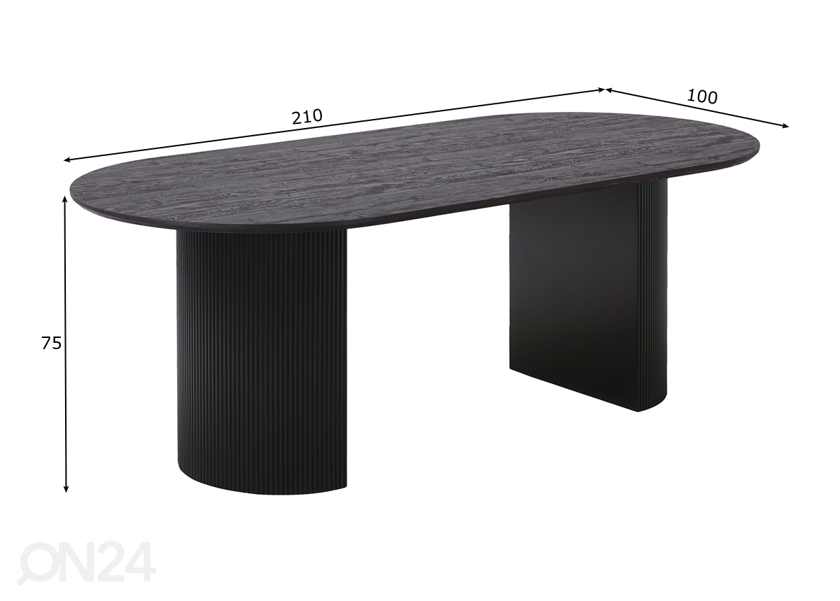 Обеденный стол Rize 110x210 cm увеличить размеры