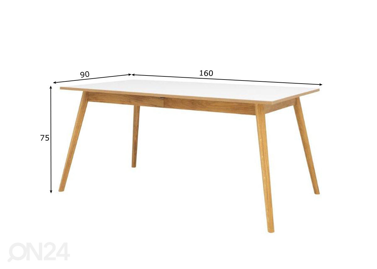 Обеденный стол Tenzo Dot 160x90 cm увеличить размеры
