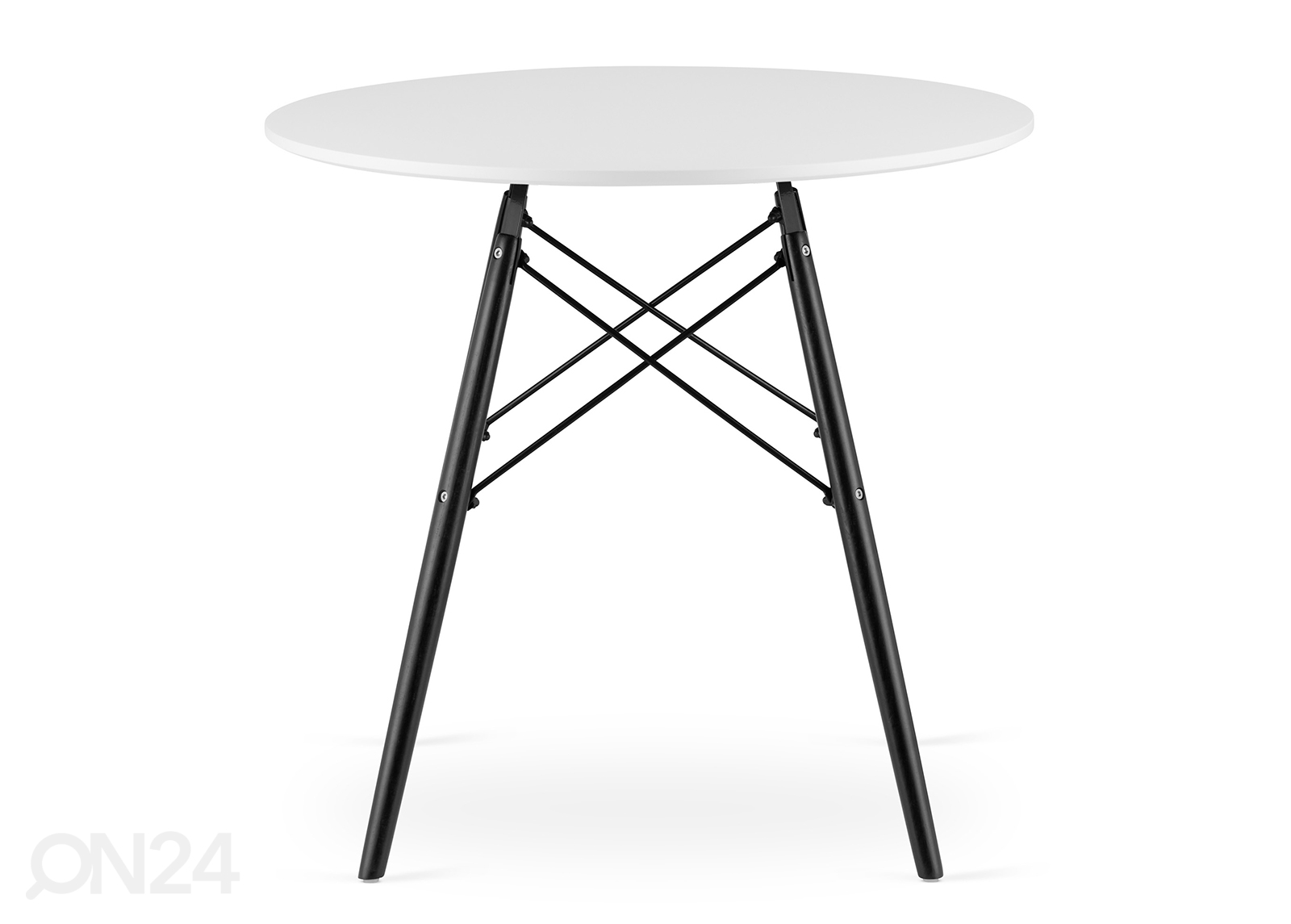 Обеденный стол Todi Ø80 cm, белый/чёрный увеличить