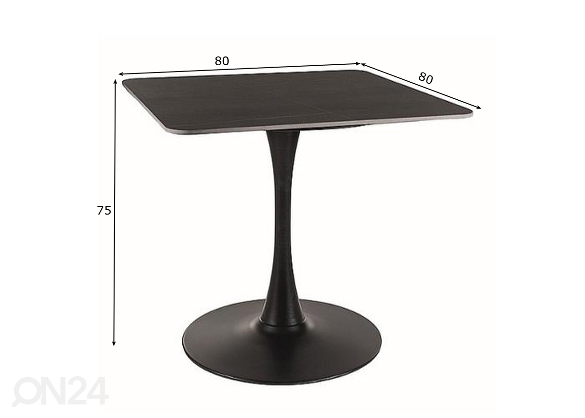 Обеденный стол Verte 80x80 cm увеличить размеры