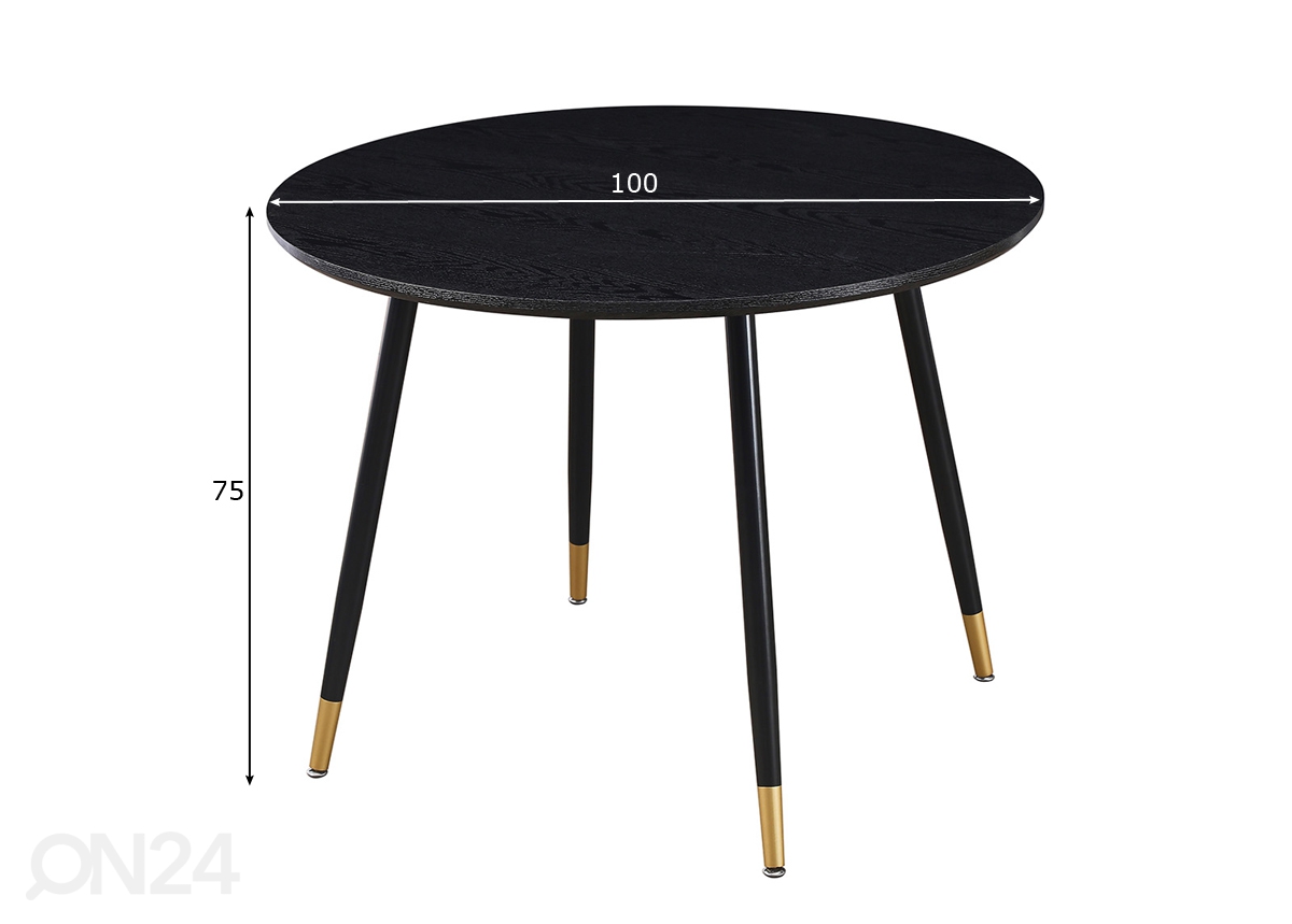 Обеденный стол Ø 100 cm увеличить размеры