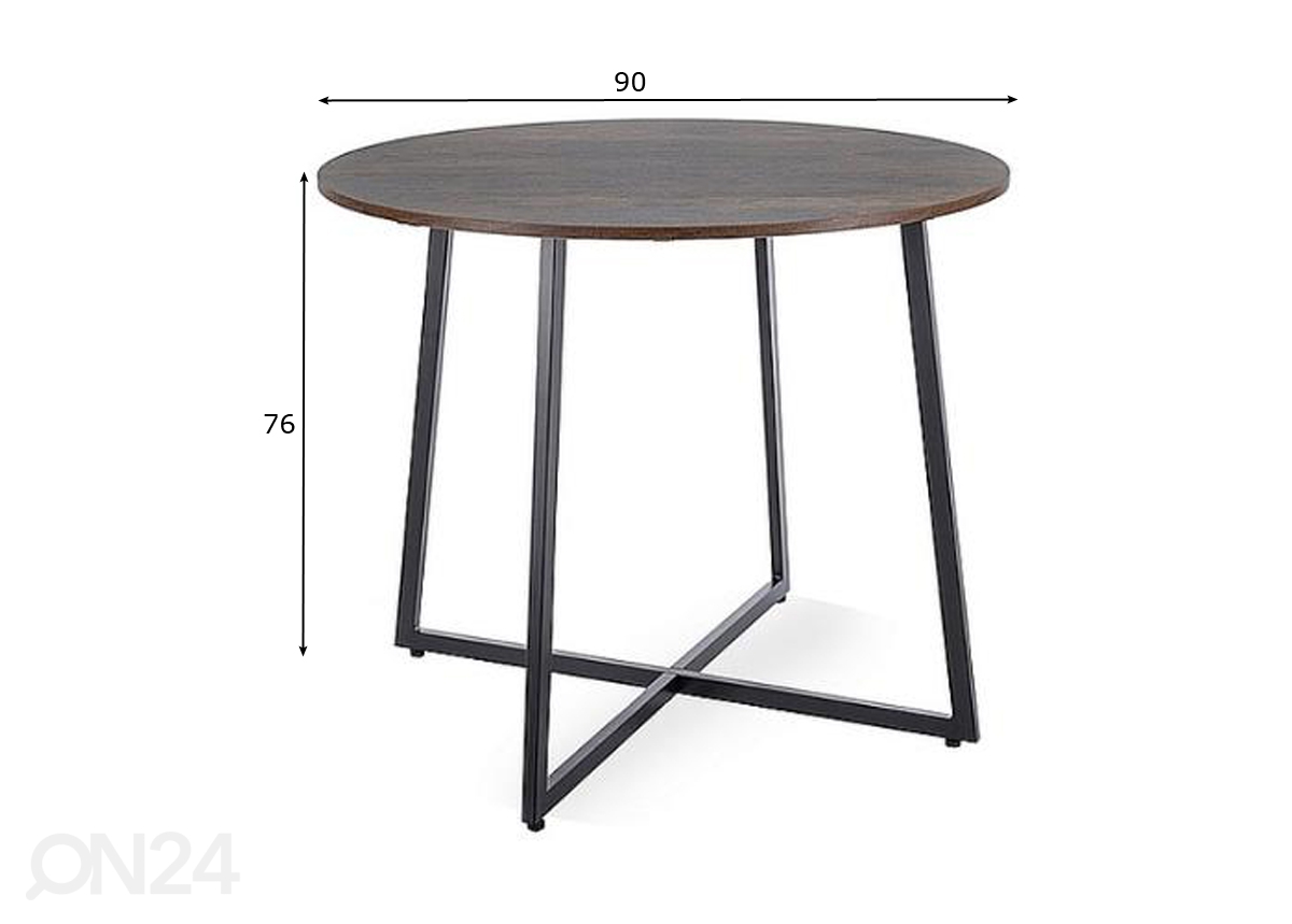 Обеденный стол Ø 90 cm увеличить размеры