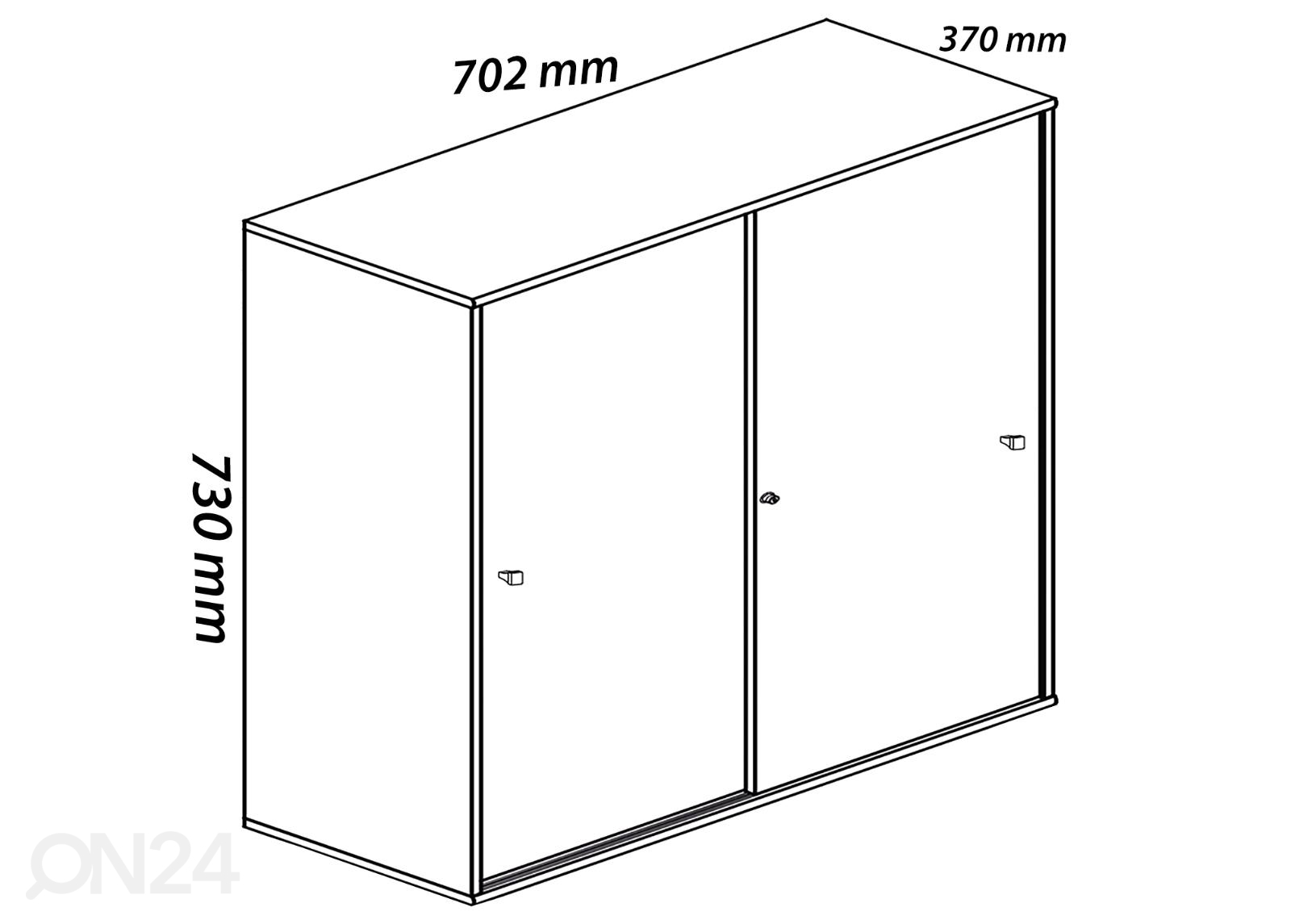 Офисный шкаф с дверьми-купе Lona L 70 cm увеличить размеры