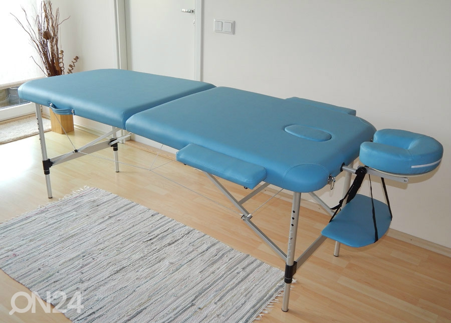 Переносной массажный стол с двумя секциями, синий увеличить
