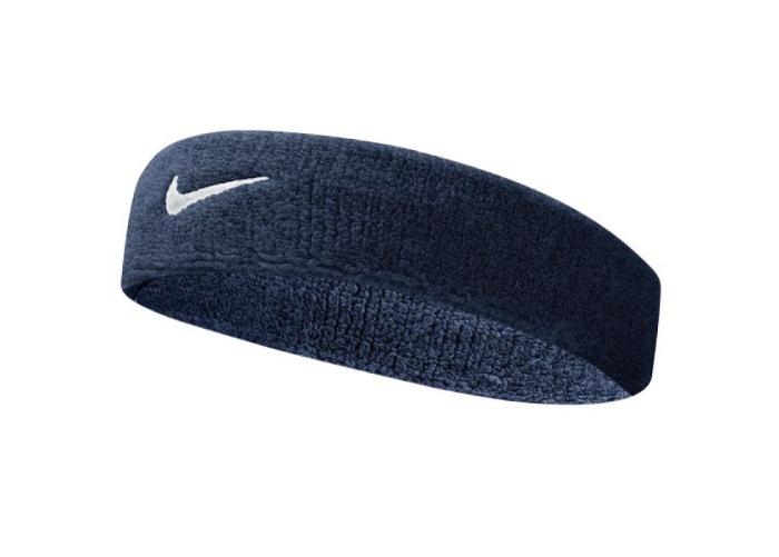 Повязка на голову для тренировок Nike Swoosh темно-синяя NN07416 увеличить