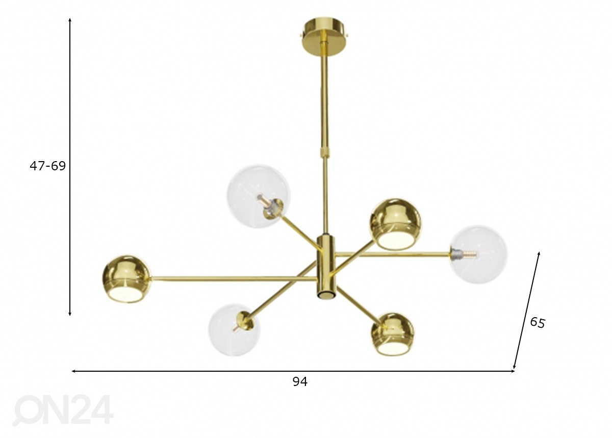 Подвесной светильник Moka Gold 6 TR увеличить размеры