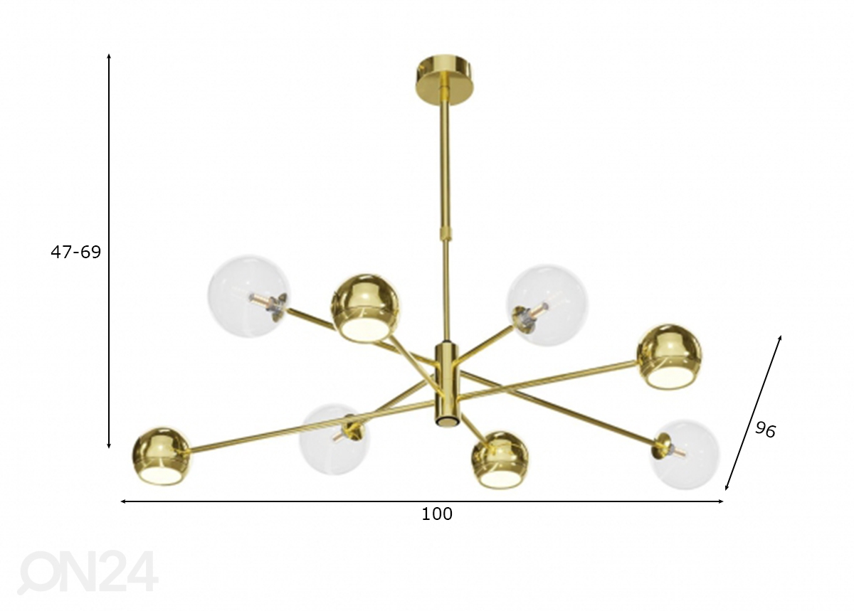 Подвесной светильник Moka Gold 8 TR увеличить размеры