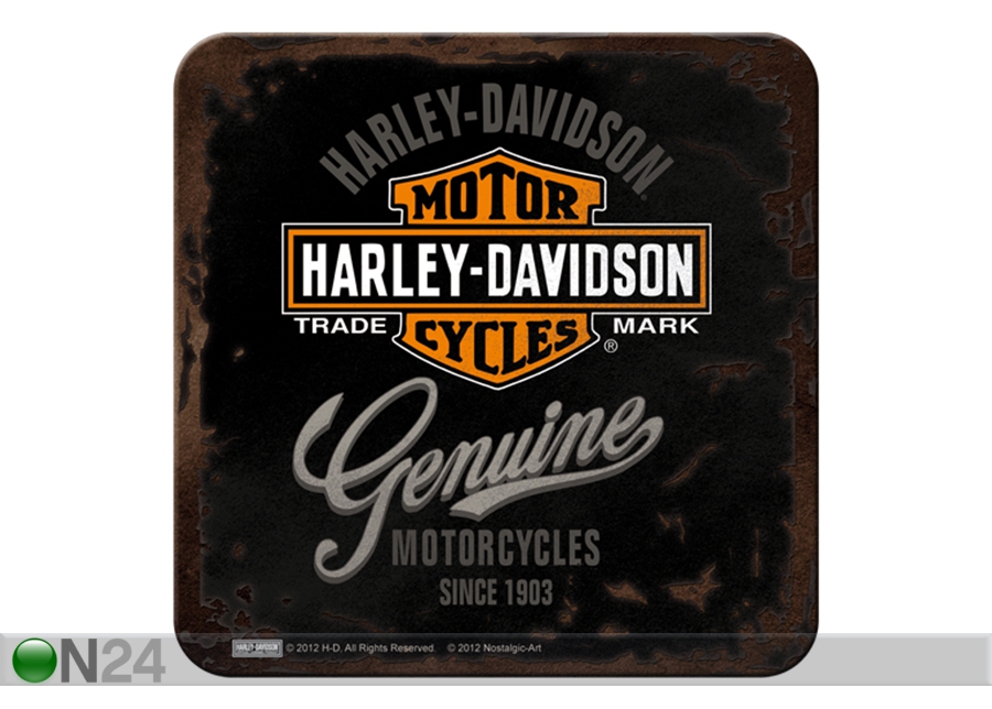 Подставка под стакан в ретро-стиле Harley-Davidson Genuine 4 tk увеличить
