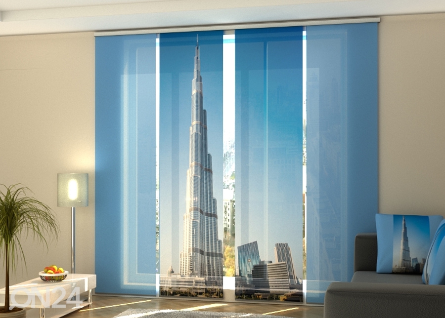 Полузатемняющая панельная штора Dubai skyscraper 240x240 см увеличить