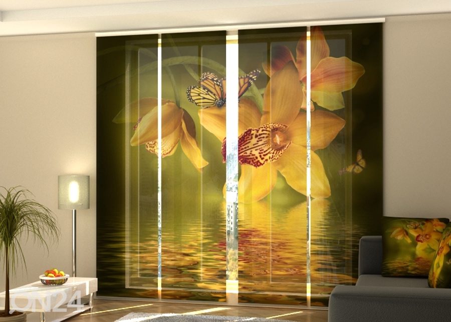 Полузатемняющая панельная штора Jade orchids 240x240 см увеличить