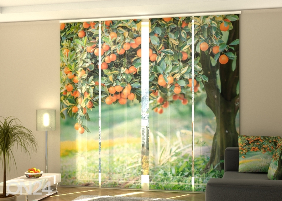 Полузатемняющая панельная штора Mandarin tree 240x240 см увеличить