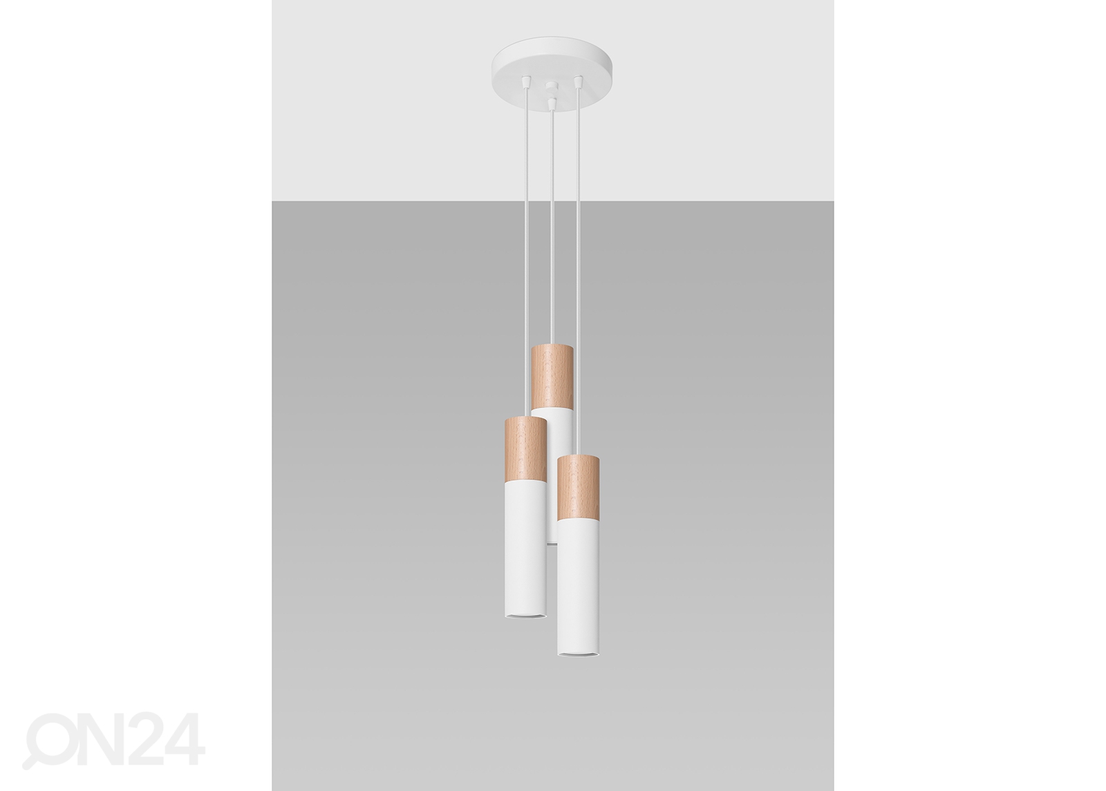 Потолочный светильник Pablo 3P, белый/ натуральный увеличить