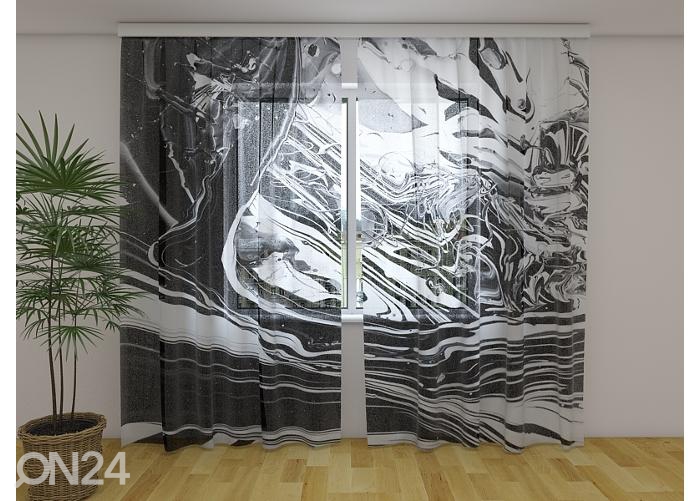 Прозрачная фотоштора Textured Black and White Abstraction 240х220 см увеличить