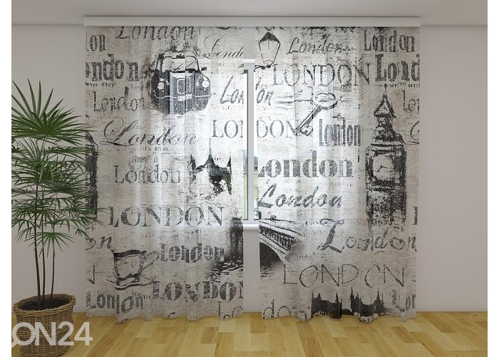 Просвечивающая фотоштора Collage Old London 240x220 см увеличить