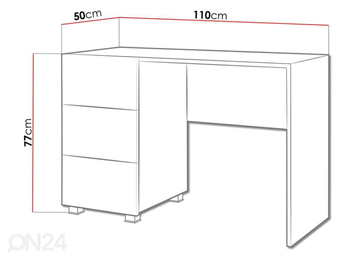 Рабочий стол 110 cm увеличить размеры