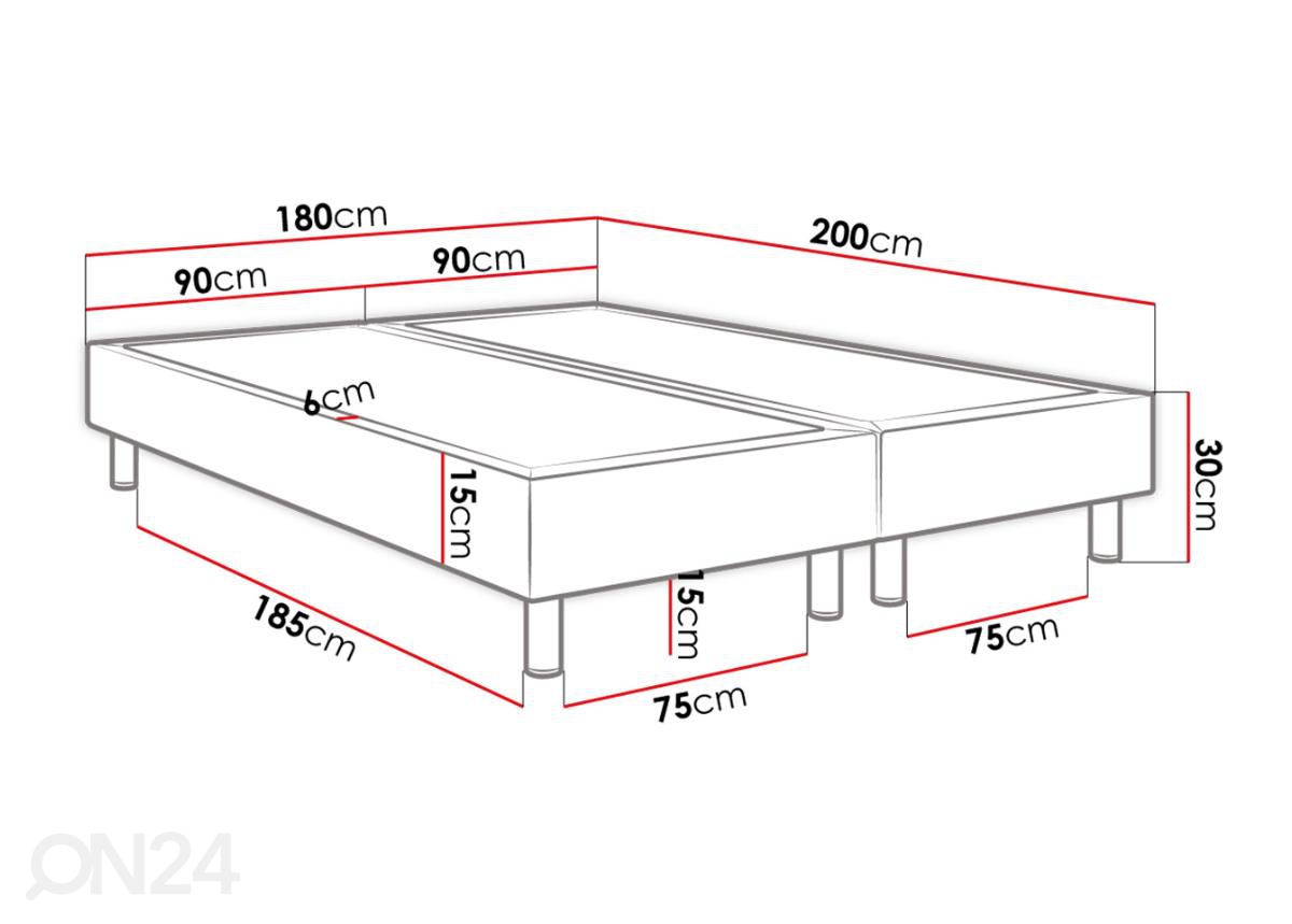Рама-основание для кровати 180x200 cm увеличить размеры