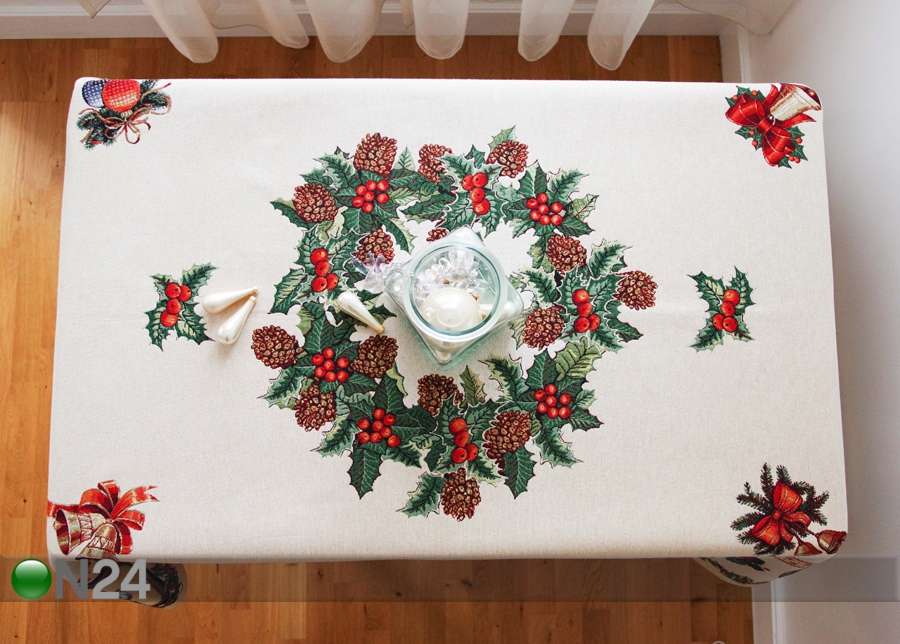 Рождественская скатерть из гобелена Holly 140x180 см увеличить