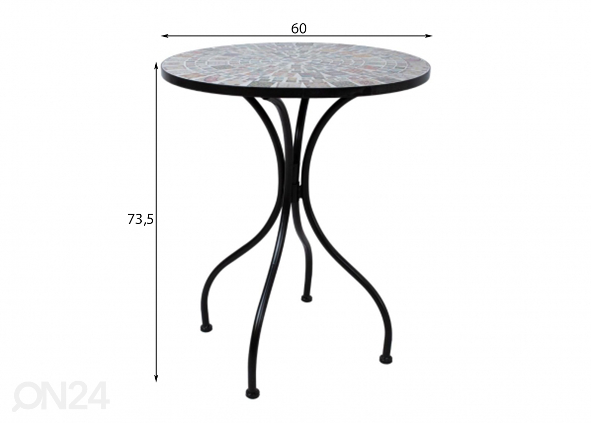 Садовый стол Checker Ø 60 см увеличить размеры