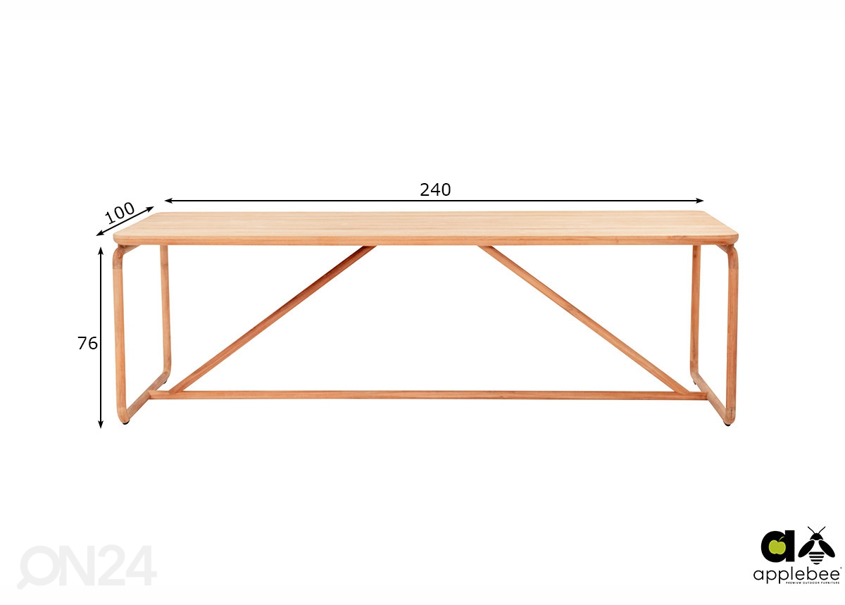 Садовый стол Dolce 240x100 cm увеличить размеры