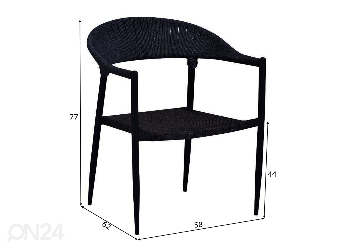 Садовый стул Magda, чёрный увеличить размеры