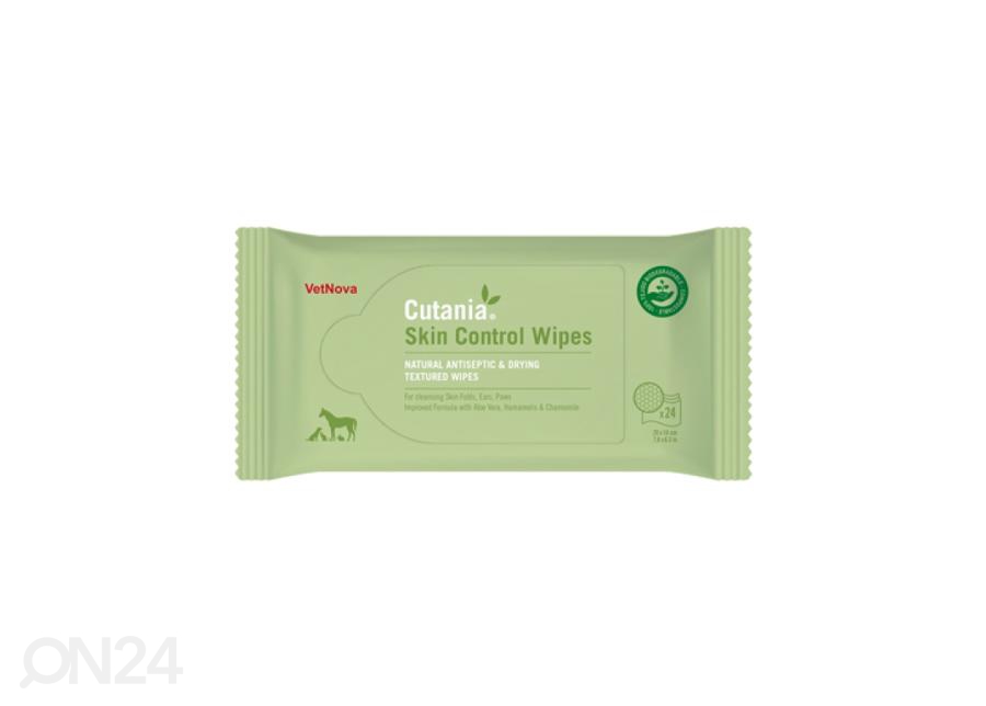 Салфетки для ухода за кожей VetNova Cutania Skin Control Wipes N24 для домашних животных увеличить