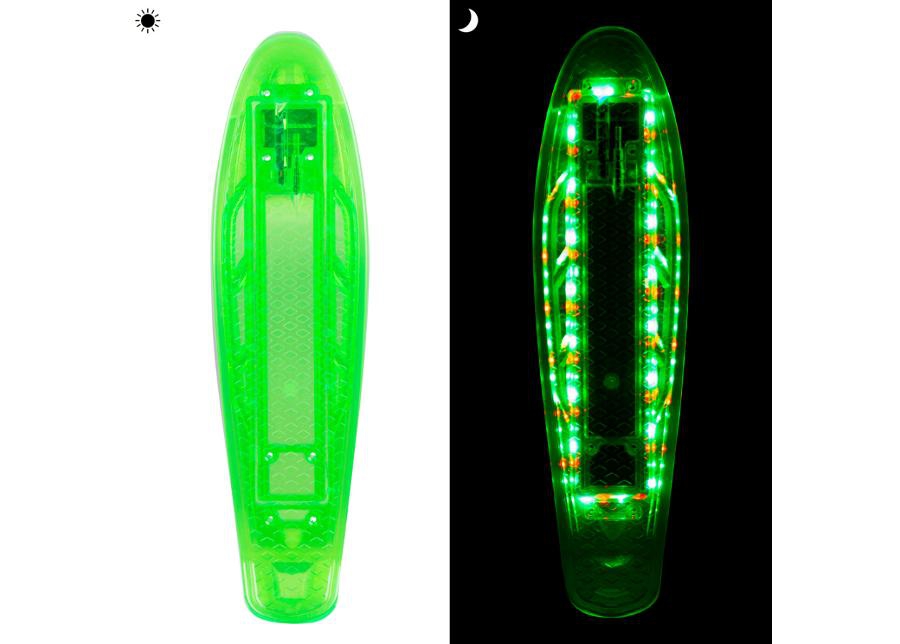 Светящийся pennyboard WORKER Mirrama LED 22.5*6” цвет зеленый увеличить