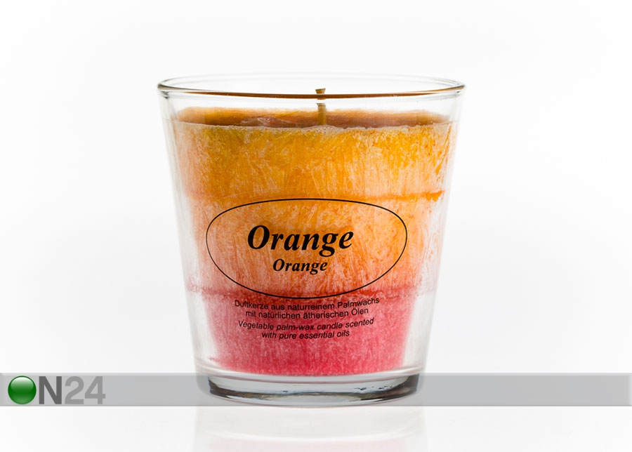 Свеча из пальмового воска в стакане Апельсин увеличить
