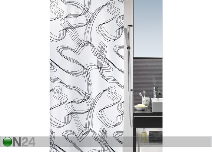 Текстильная штора для ванной Graffito 180x200 см увеличить