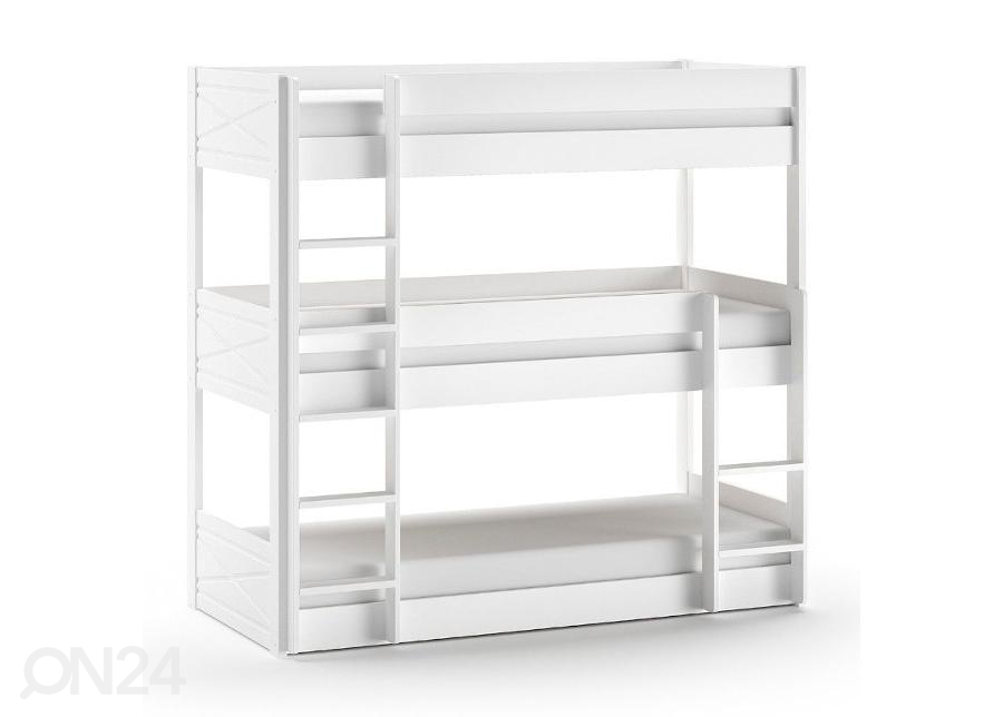 Трехъярусная кровать Scott 90x200 cm, белый увеличить