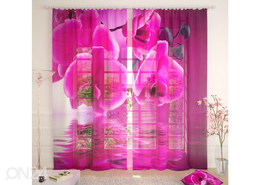 Тюлевые занавески Pink Orchid on the Water 400x260 cm увеличить