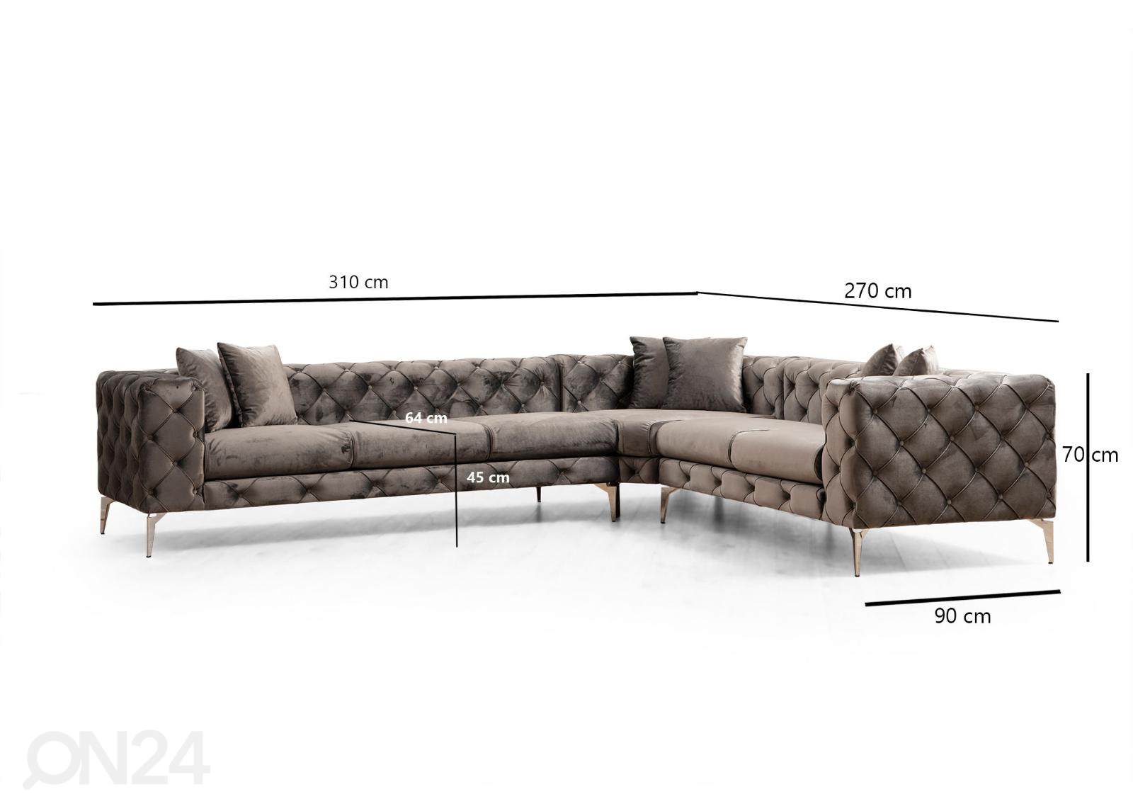 Угловой диван увеличить размеры