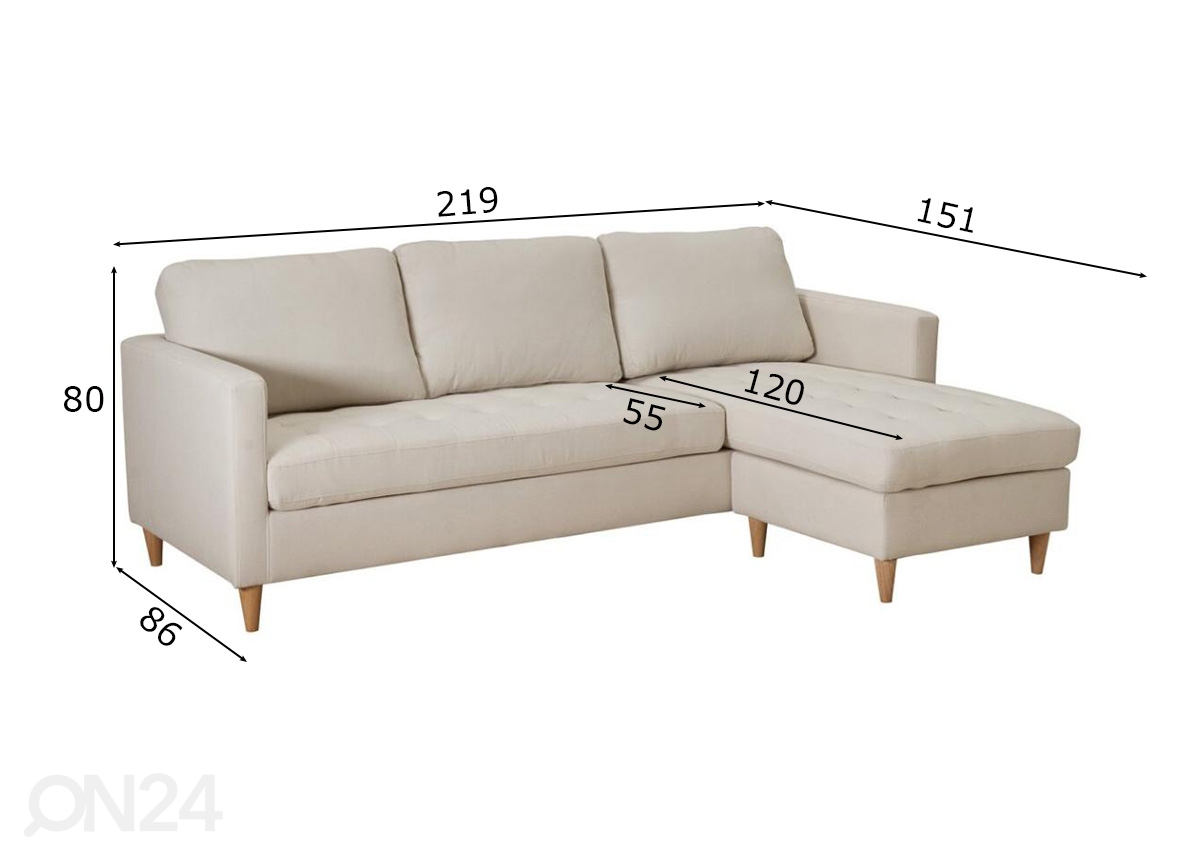 Угловой диван Firenze увеличить размеры