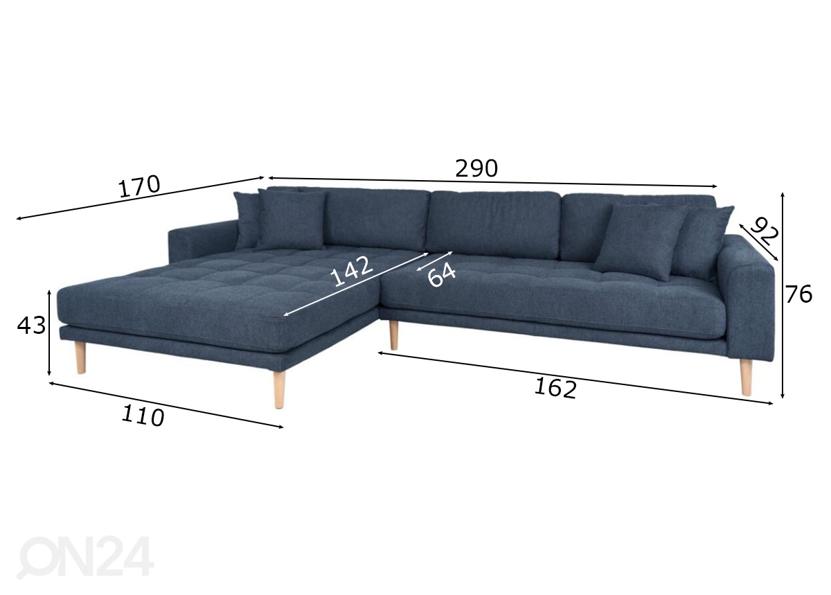 Угловой диван Lido увеличить размеры