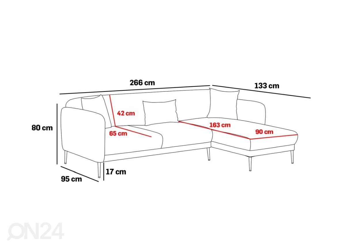 Угловой диван-кровать Luzon увеличить размеры