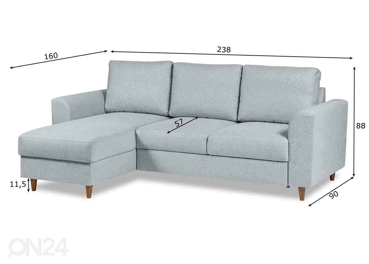 Угловой диван-кровать Renata увеличить размеры