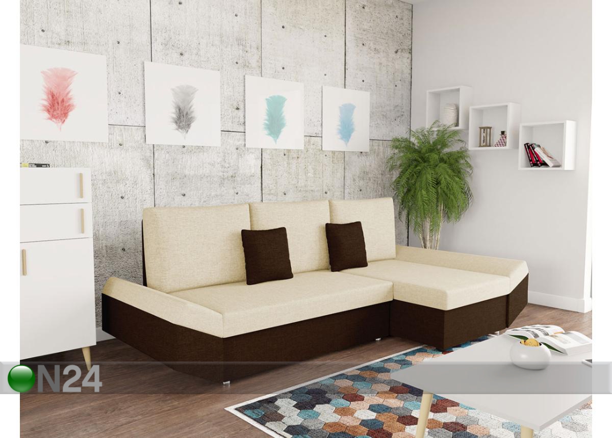 Угловой диван-кровать с ящиком Moric увеличить