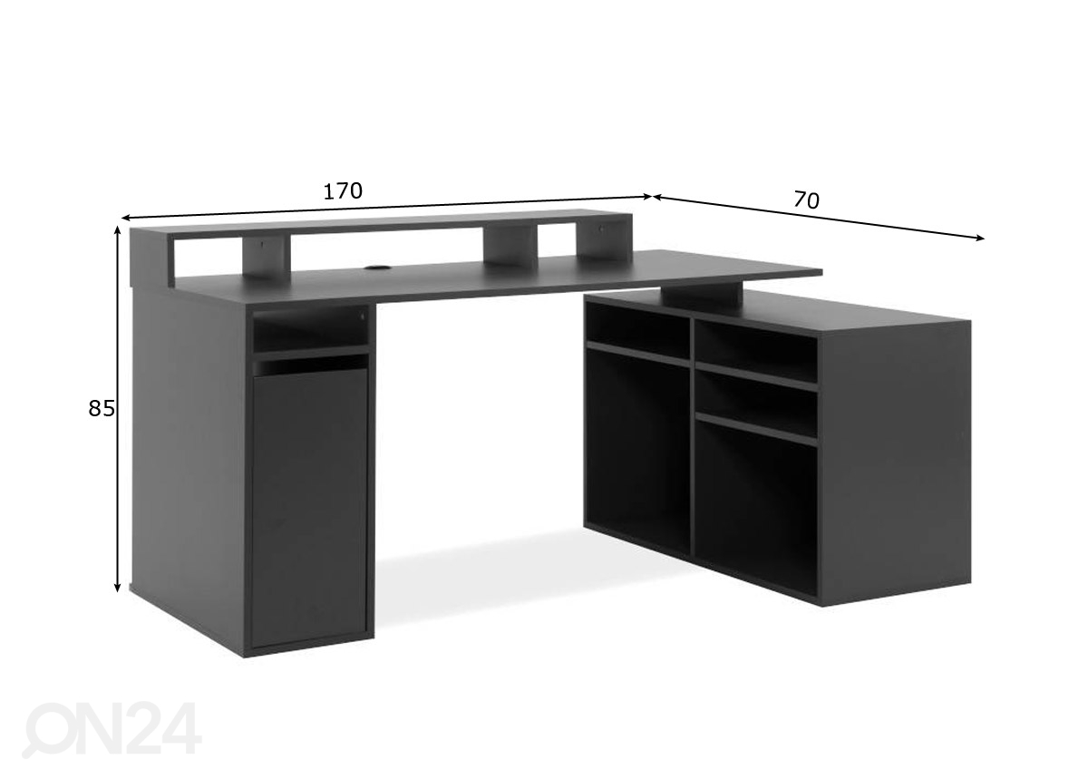Угловой рабочий стол Newcastle 170x70 cm увеличить размеры