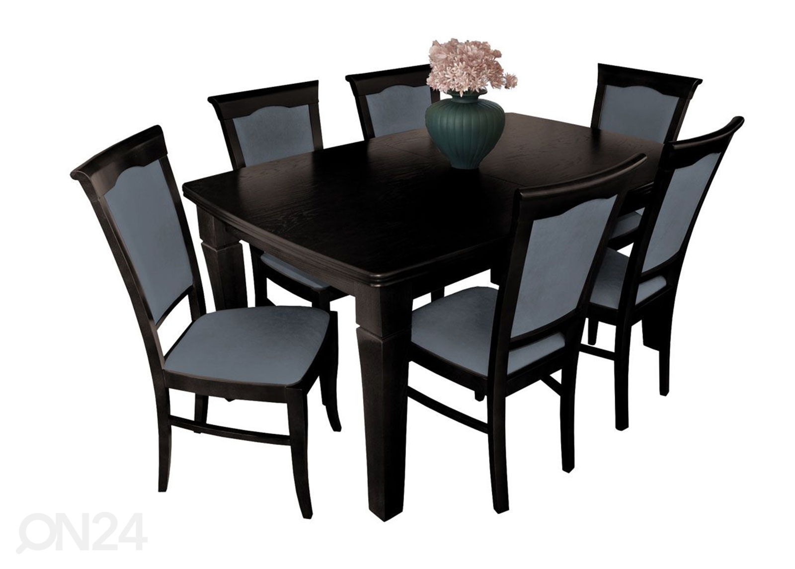 Удлиняющийся обеденный стол 100x160-400 cm + 6 стульев увеличить
