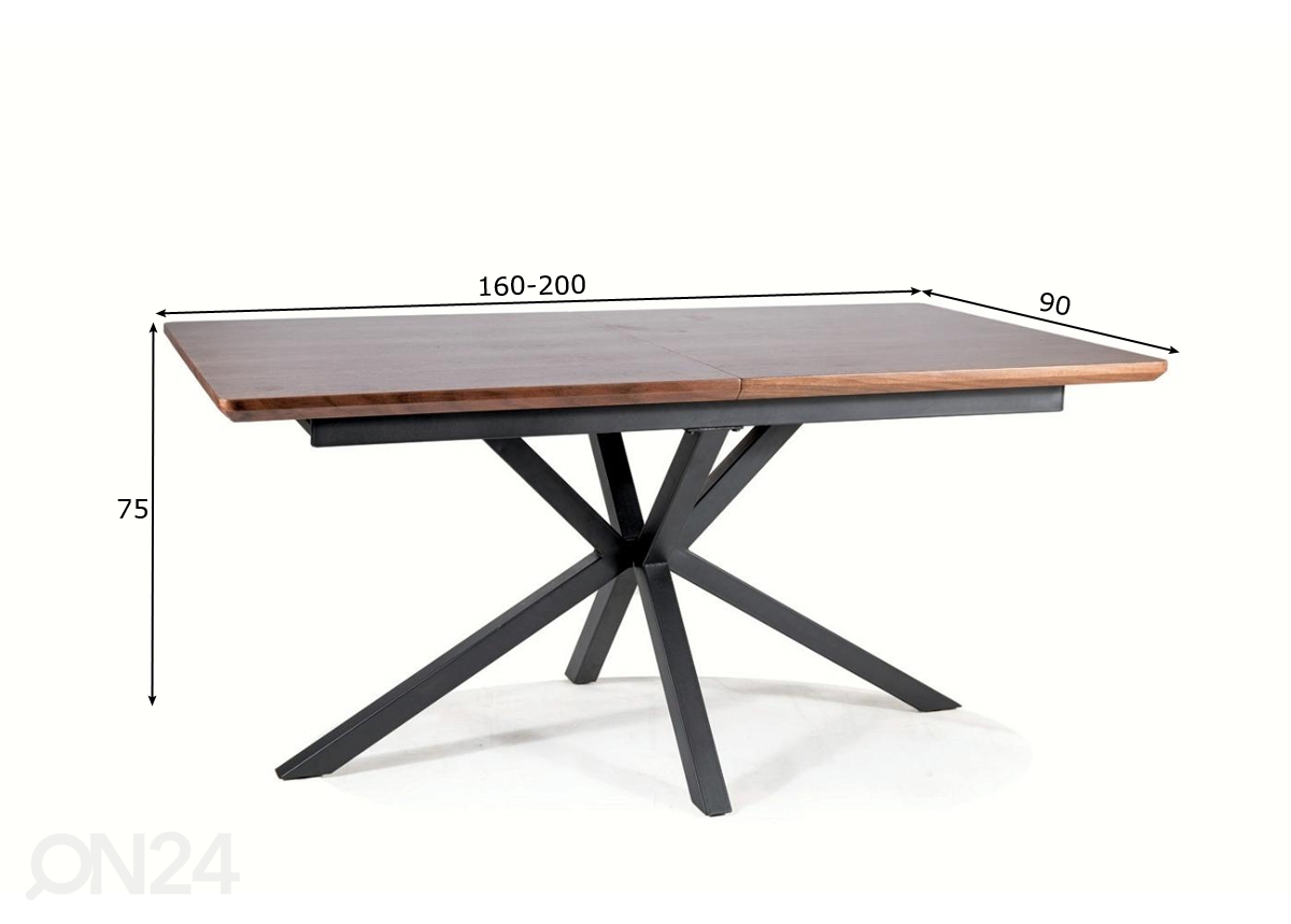 Удлиняющийся обеденный стол 160/200x90 cm увеличить размеры