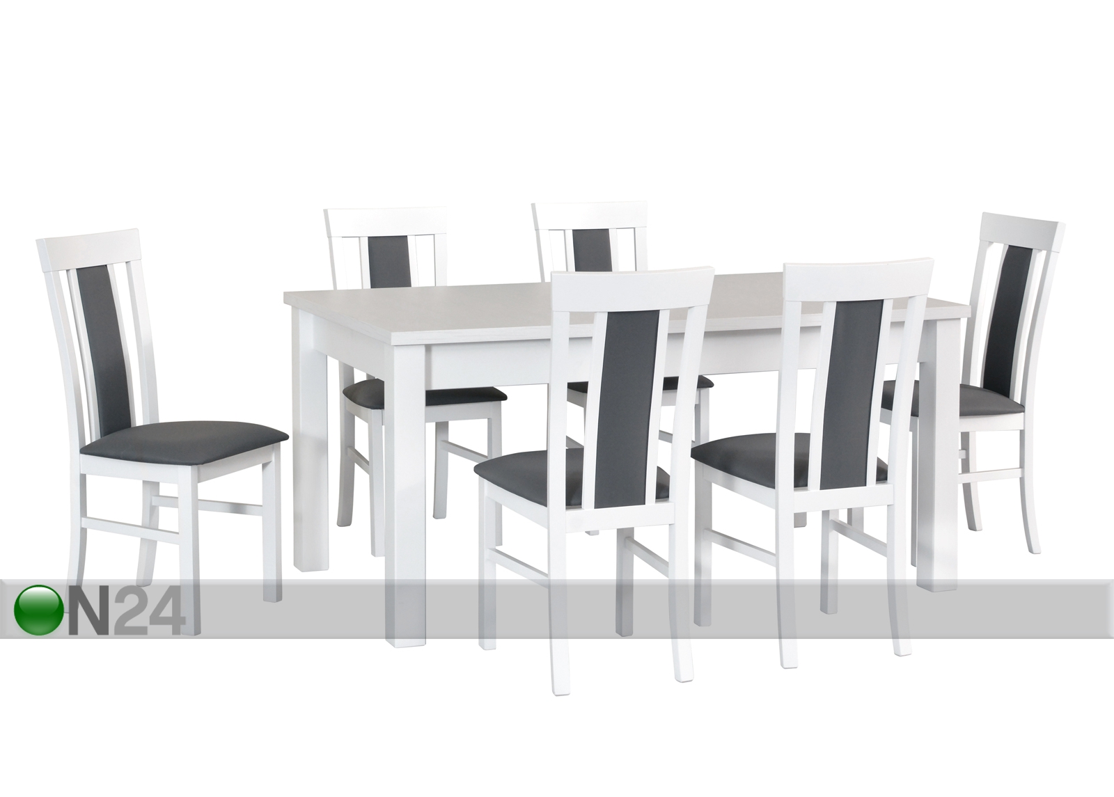 Удлиняющийся обеденный стол + 6 стула увеличить