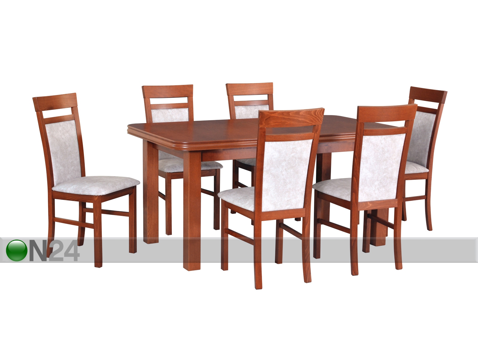 Удлиняющийся обеденный стол + 6 стульев увеличить