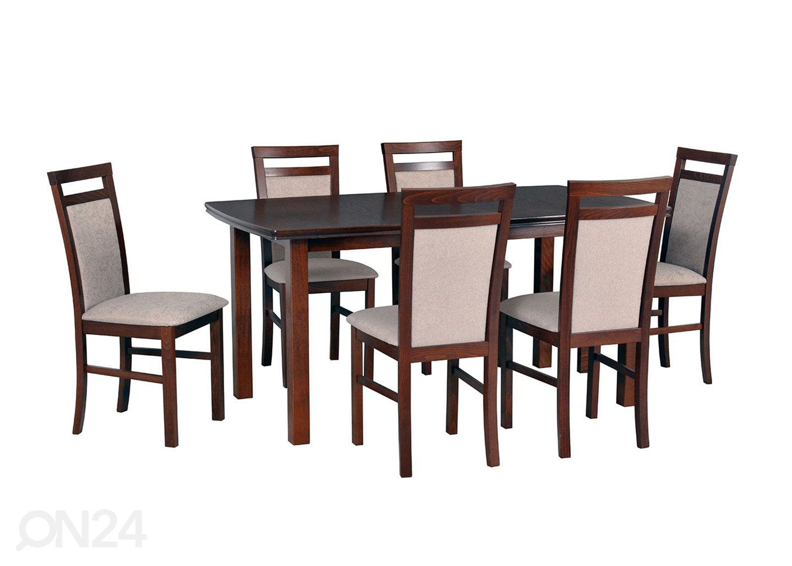 Удлиняющийся обеденный стол 90x160-200 cm + 6 стульев увеличить