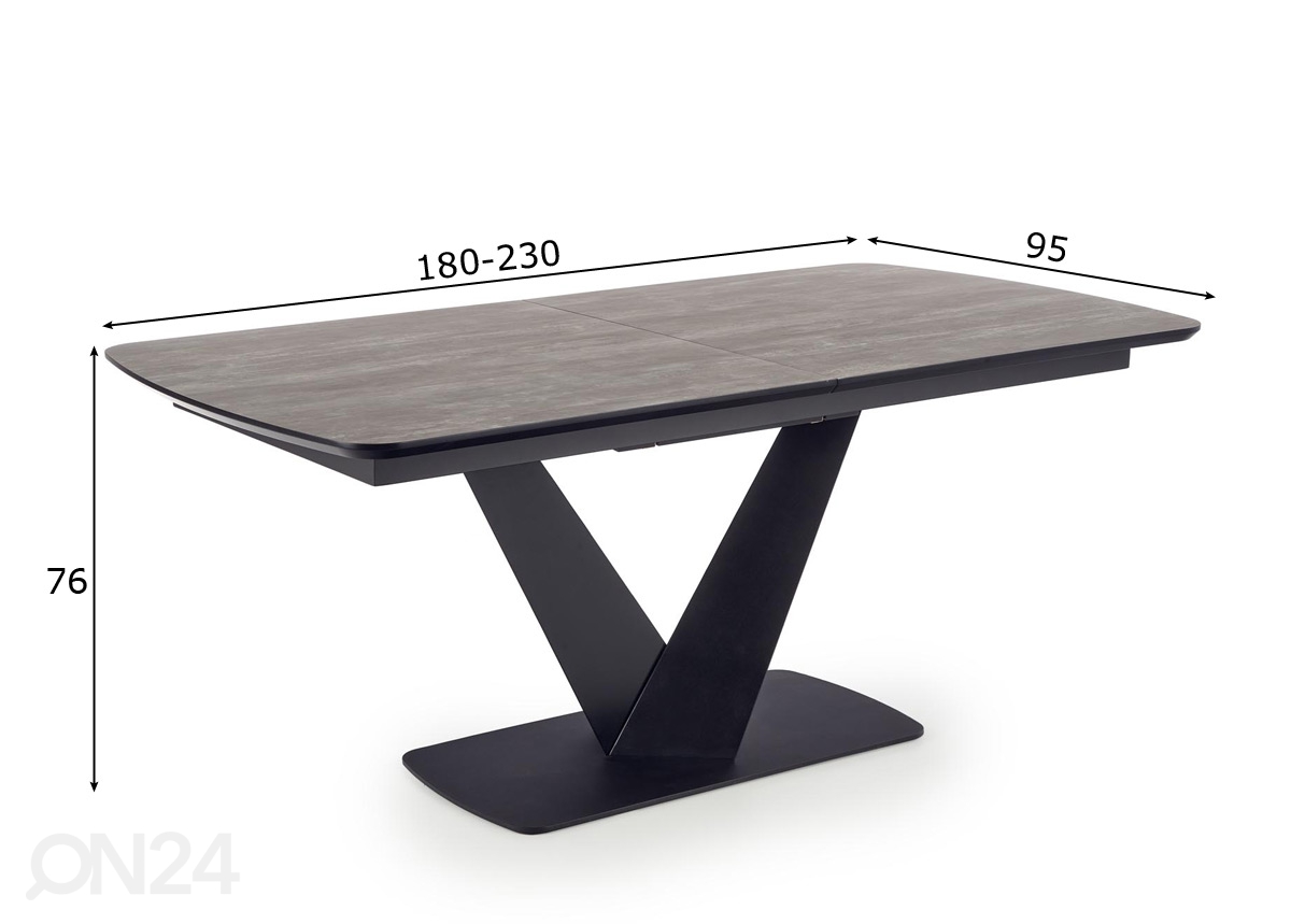 Удлиняющийся обеденный стол Boston 180-230x76 cm увеличить размеры